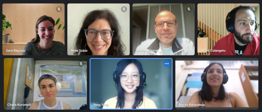 A screenshot of an online meeting in September 2024 with 7 participants smiling at their cameras.